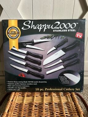 Stainless Steel 10-Piece Knife Set - Black